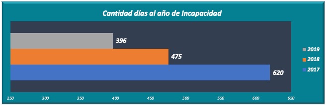 Cantidad días al año de Incapacidad