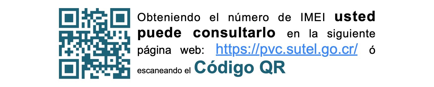 Código QR para consultar IMEI de teléfonos celulares