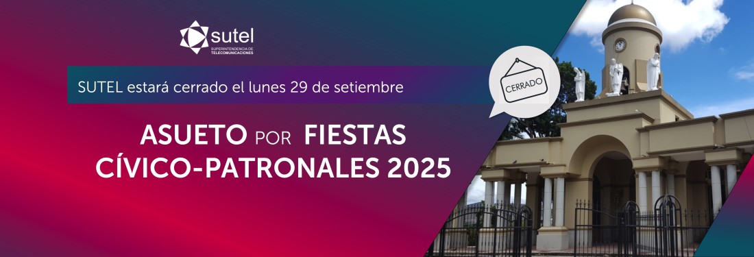Banner SUTEL cerrado 29 setiembre 2025
