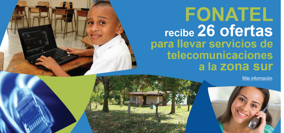 FONATEL recibe 26 ofertas para llevar servicios de telecomunicaciones a la zona sur Cierra concurso público de FONATEL en zona sur