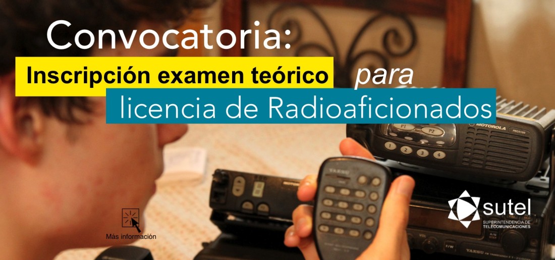 Inscripción prueba teórica Radioaficionados